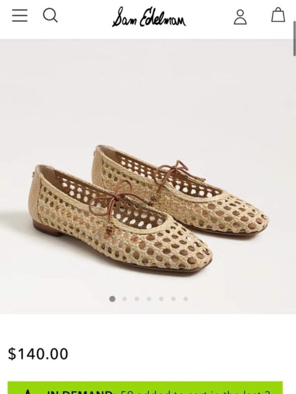 Sam Edelman- Marcie Ballet Flat (size 5)